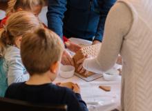 Children helping their parents