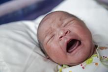 Baby crying.