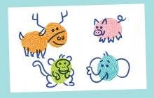 Illustration of Fingerprint animals