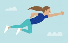 Illustration of Flying imagination