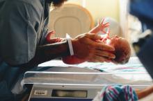 Newborn baby birth